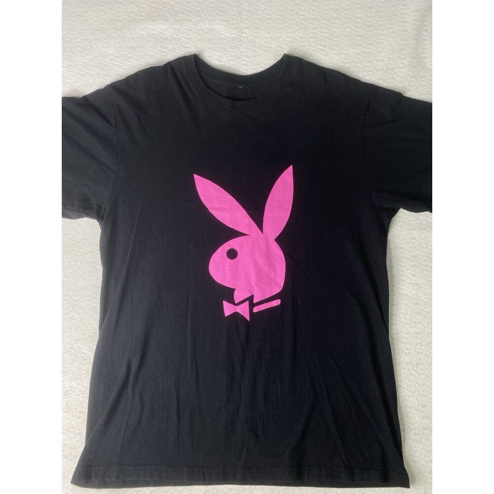 Anti Social Social Club x Playboy Black Pink Graphic Print Bunny T-Shirt Large